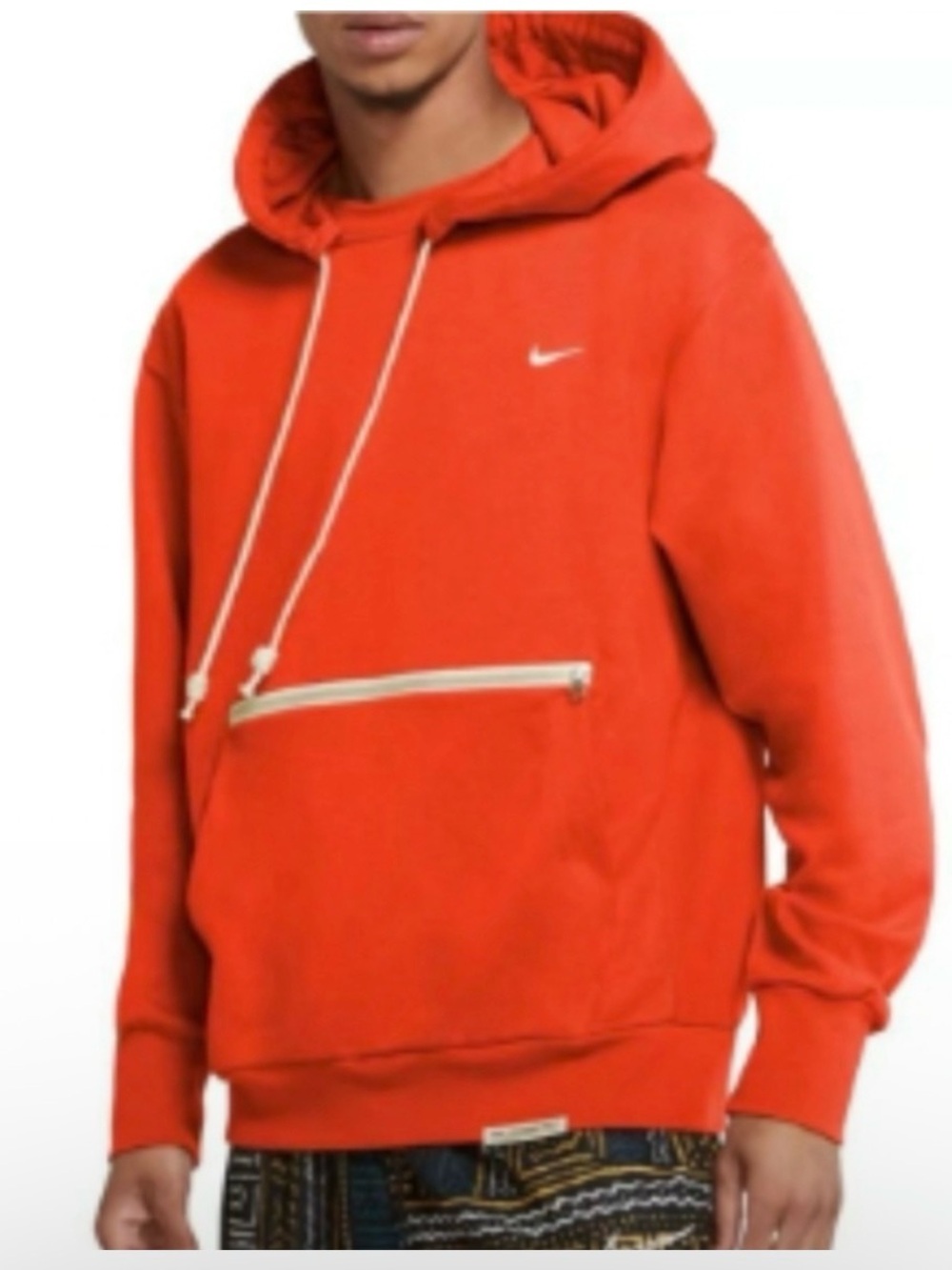 Nike Standard Issue Basketball Pullover Hoodie Orange Size Medium